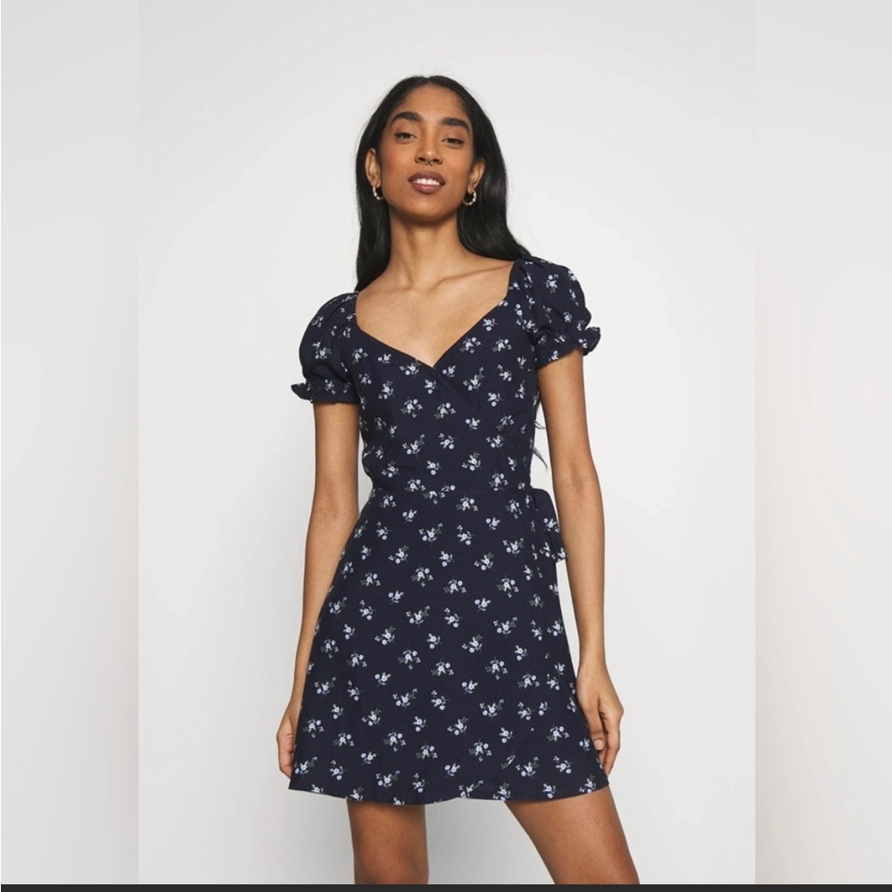 Hollister floral wrap dress